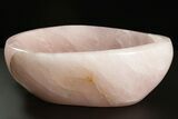 Polished Rose Quartz Bowl #304622-1